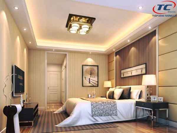 Đèn LED bố trí cho phòng ngủ
